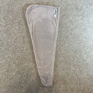 Lange Microfiber Hair Towel Wrap Quick Dry Beige Grey Spa Salon
